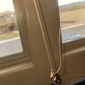 Designer inspired interlocked circle necklace